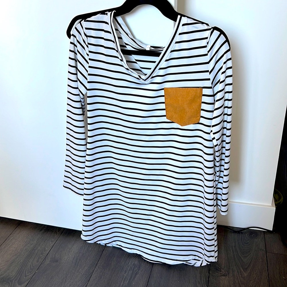Shein Striped Long Sleeve Tshirt Dress